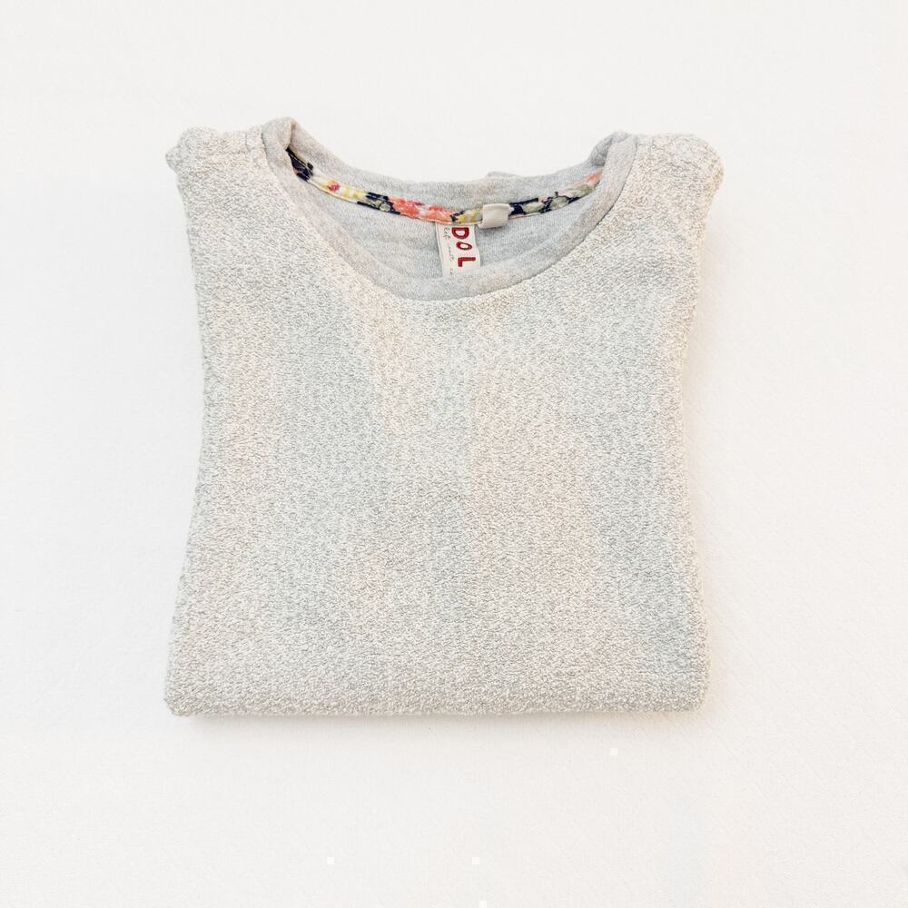 Dolan Knit Sweater Crewneck Textured Heather Gray Size S